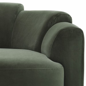 Casa Padrino Luxus Sofa Grün / Schwarz 232 cm - Hotel & Wohnzimmer Möbel
