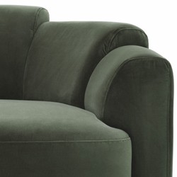 Gebogenes Luxus Wohnzimmer Hotel Sofa Grün Schwarz