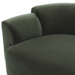 Gebogenes Luxus Wohnzimmer Hotel Sofa Grün Schwarz