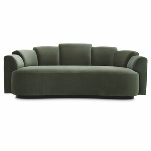 Casa Padrino Luxus Sofa Grün / Schwarz 194 cm - Hotel & Wohnzimmer Möbel