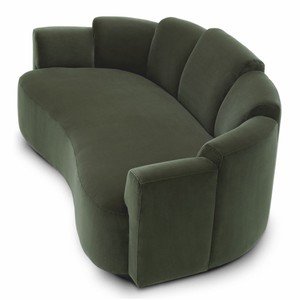 Casa Padrino Luxus Sofa Grün / Schwarz 194 cm - Hotel & Wohnzimmer Möbel