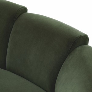 Casa Padrino Luxus Sofa Grün / Schwarz 194 cm - Hotel & Wohnzimmer Möbel