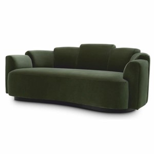 Casa Padrino luxury sofa green / black 194 cm - Hotel & living room furniture