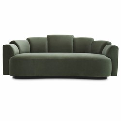 Casa Padrino luxury sofa green / black 194 cm - Hotel & living room furniture