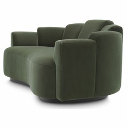 Casa Padrino luxury sofa green / black 194 cm - Hotel & living room furniture