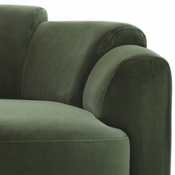 Casa Padrino luxury sofa green / black 194 cm - Hotel & living room furniture