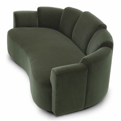 Casa Padrino luxury sofa green / black 194 cm - Hotel & living room furniture