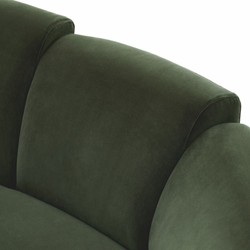 Casa Padrino luxury sofa green / black 194 cm - Hotel & living room furniture