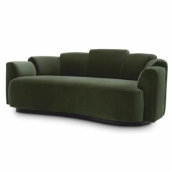 Casa Padrino luxury sofa green / black 194 cm - Hotel & living room furniture