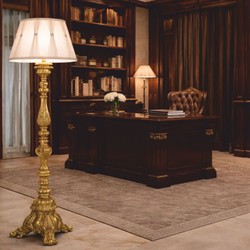 Casa Padrino luxury baroque floor lamp gold H. 183 cm - Made in Italy