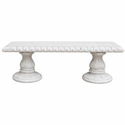 Casa Padrino Banc de jardin Art Nouveau Blanc 140 cm - Mobilier de Jardin et Terrasse