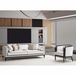 Casa Padrino Fauteuil Néoclassique de Luxe Blanc / Noir / Laiton - Mobilier d'hôtel