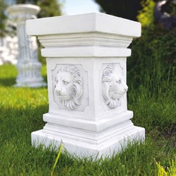 Barock Garten Terrassen Deko Stein Sockel Weiß