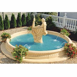 Casa Padrino Art Nouveau Gargoyle Sculpture Woman on a Shell Sand H. 192 cm