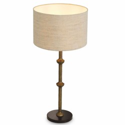 Casa Padrino lampe de table de luxe laiton vintage / noir / beige H. 85 cm