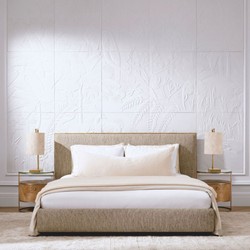 Casa Padrino lit double de luxe beige / or antique 160 x 200 cm - Meubles de chambre