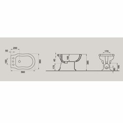 Luxus Jugendstil Keramik Bidet Weiß Gold