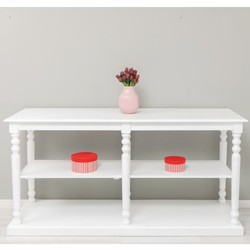 Casa Padrino console de style campagnard en bois massif blanc 180 cm - Mobilier de style campagnard Casa Padrino console de style campagnard en bois massif blanc 180 cm - Mobilier de style campagnard
