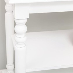 Casa Padrino console de style campagnard en bois massif blanc 180 cm - Mobilier de style campagnard