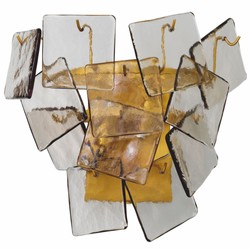 Casa Padrino lámpara de pared de lujo latón antiguo / gris 35,5 cm - Calidad de lujo
