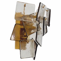 Casa Padrino lámpara de pared de lujo latón antiguo / gris 35,5 cm - Calidad de lujo