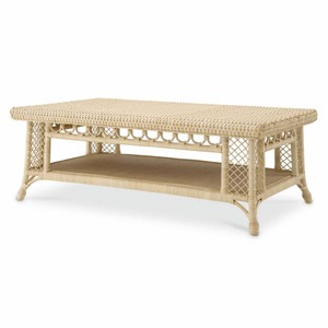 Rechteckiger Luxus Rattan Couchtisch Wohnzimmertisch Naturfarben