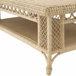 Casa Padrino Luxury Rattan Coffee Table Natural 140 cm - Rattan Living Room Furniture