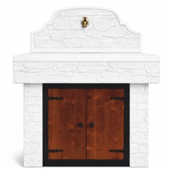 Casa Padrino évier de jardin Art Nouveau blanc H. 127 cm - Accessoires de jardin