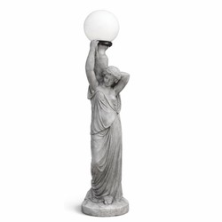Casa Padrino lampada da giardino Art Nouveau scultura donna grigio / bianco A. 120 cm