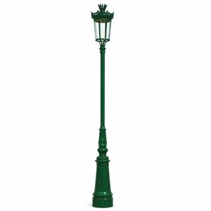 Casa Padrino Art Nouveau Garden Lantern / Street Lamp Green H. 336 cm - Outdoor Lighting