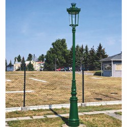 Casa Padrino lanterne de jardin / lanterne de rue Art Nouveau vert H. 336 cm - Éclairage extérieur