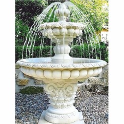 Casa Padrino baroque fountain white Ø 114 x H. 165 cm - Magnificent garden fountain