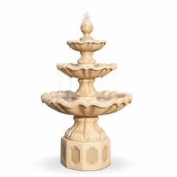 Casa Padrino Fontaine Baroque Beige Ø 89 x H. 172 cm - Fontaine de Jardin Magnifique