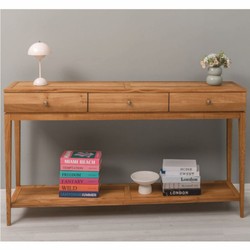 Casa Padrino console en chêne de style campagnard marron 160 cm - Mobilier de style campagnard