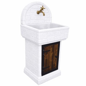 Casa Padrino fregadero de jardín Art Nouveau blanco Al. 120 cm - Accesorios de jardín