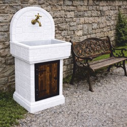 Casa Padrino évier de jardin Art Nouveau blanc H. 120 cm - Accessoires de jardin Casa Padrino évier de jardin Art Nouveau blanc H. 120 cm - Accessoires de jardin
