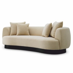 Casa Padrino divano di lusso crema / nero 250 cm - Mobili per soggiorno e hotel