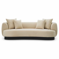 Luxus Wohnzimmer Hotel Sofa Creme Schwarz