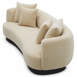 Luxus Wohnzimmer Hotel Sofa Creme Schwarz