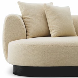 Luxus Wohnzimmer Hotel Sofa Creme Schwarz