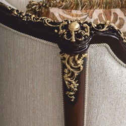 Casa Padrino Luxury Baroque Living Room Set - Natural / Dark Brown / Gold - Baroque Furniture