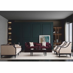 Casa Padrino Luxus Barock Sofa Beige / Schwarz 235 cm - Barock Wohnzimmer Möbel