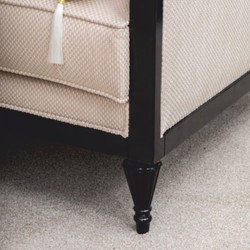 Casa Padrino Canapé Baroque de Luxe Beige / Noir 235 cm - Meubles de Salon Baroque
