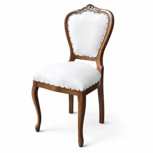 Casa Padrino Luxus Barock Esszimmer Stuhl Weiß / Braun - 54 x 53 x 108 cm
