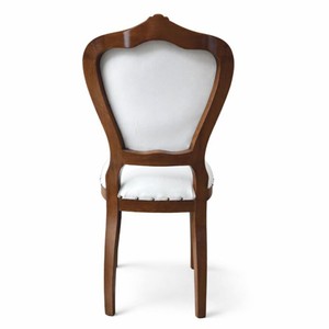 Casa Padrino Luxus Barock Esszimmer Stuhl Weiß / Braun - 54 x 53 x 108 cm
