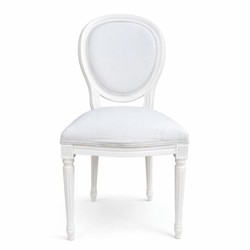 Casa Padrino Luxury Baroque Dining Chair in Grey and White, Handmade Solid Beech Wood, 50 x 52 x 99 cm