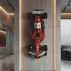 Casa Padrino coche de carreras decorativo XXL de Fórmula 1 rojo 180 cm - Decoración de pared
