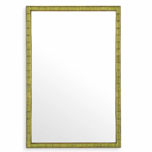 Casa Padrino espejo de lujo verde / latón vintage Al. 120 cm - Espejo de pared rectangular