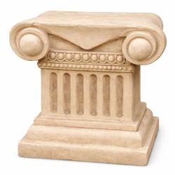 Casa Padrino Baroque Pedestal Beige H. 23 cm - Baroque Garden Decor Accessories