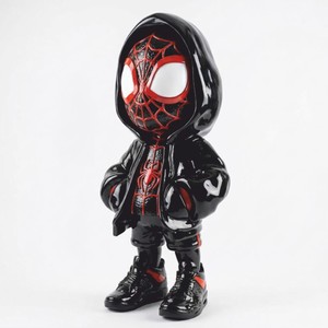 Casa Padrino Decorative Sculpture Black / Red H. 120 cm - Garden Decoration Figure